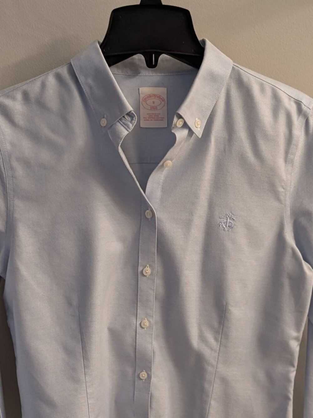 Stretch Non-Iron Oxford Button-Down Womens Size 8 - Picture 2 of 10